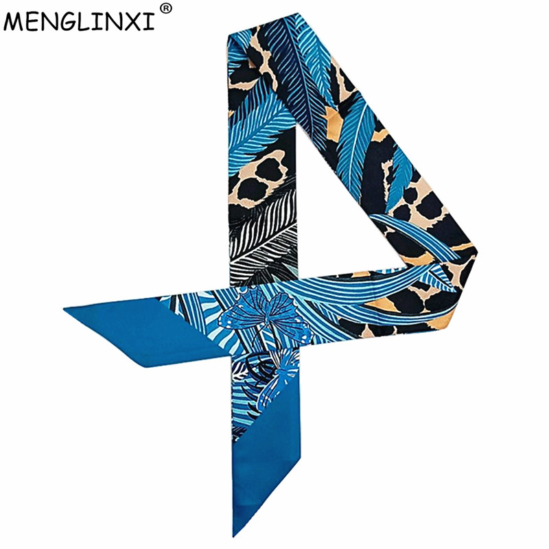 Women Bags Online - Leopard Butterfly Print New Skinny Scarf