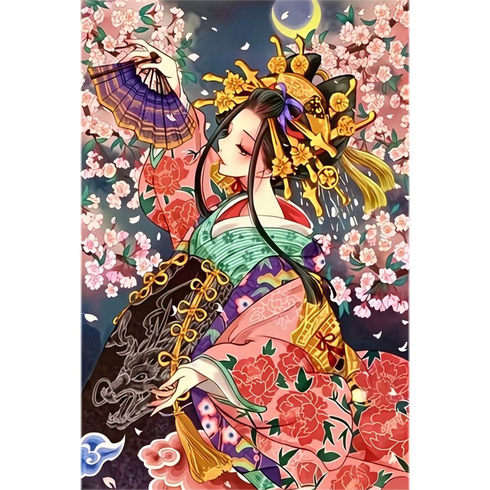 Women Bags Europe - Diamond Painting Anime Kimono Woman Theme