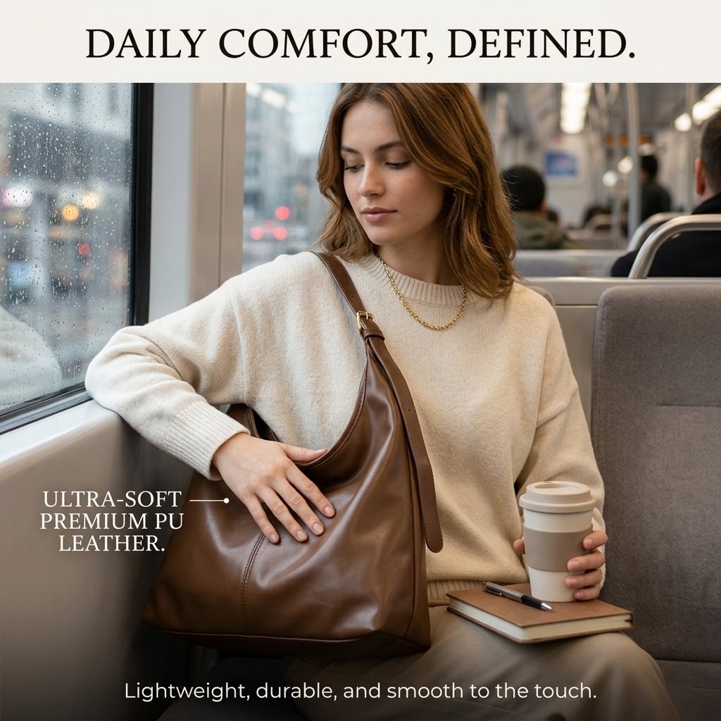 Hobo Bag Slouchy - Hobo Shoulder Bag for Women Soft