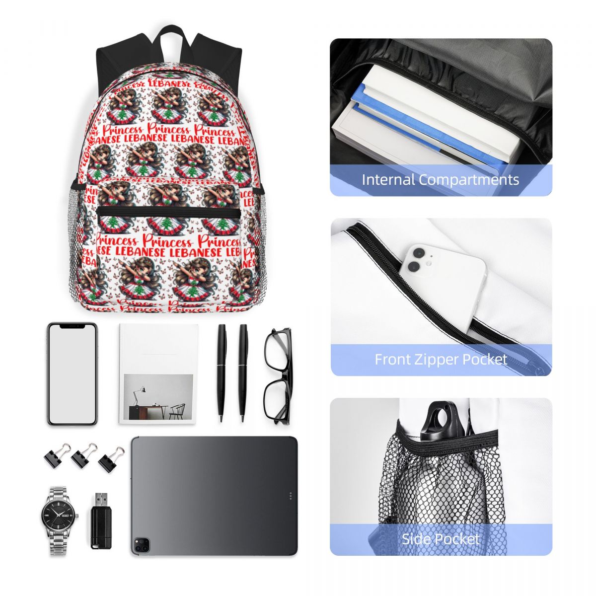 Lebanese Flag Lebanon Heritage - Women Bags Lebanon บทวิจารณ์และราคา