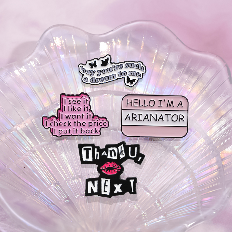 Thank U Next Enamel Pins Cute  - Women Bags Next บทวิจารณ์และราคา