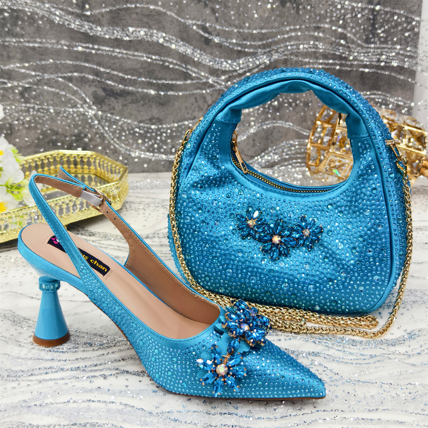 Purcoral Sparkly Gold Rhinesto - Women'S Evening Bags บทวิจารณ์และราคา