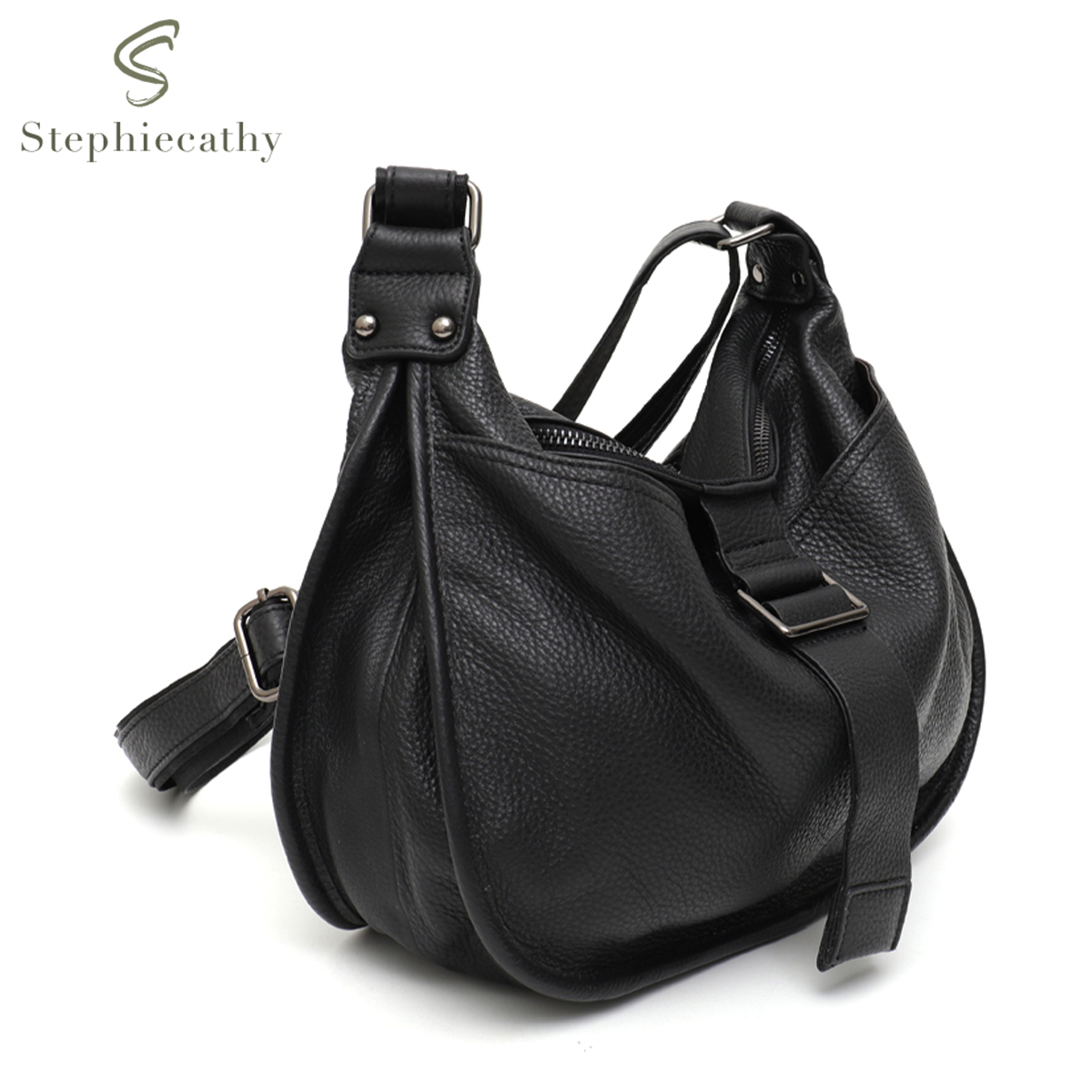 Women Design Style Genuine Lea - Hobo Bag Slouchy บทวิจารณ์และราคา