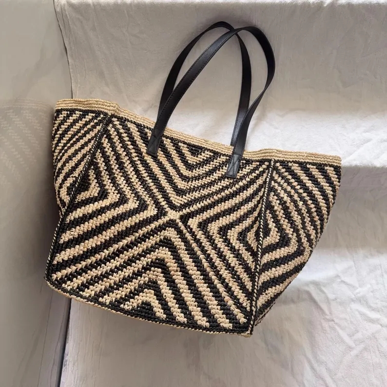 Oversized large Raffia straw t - Women'S Raffia Bags บทวิจารณ์และราคา