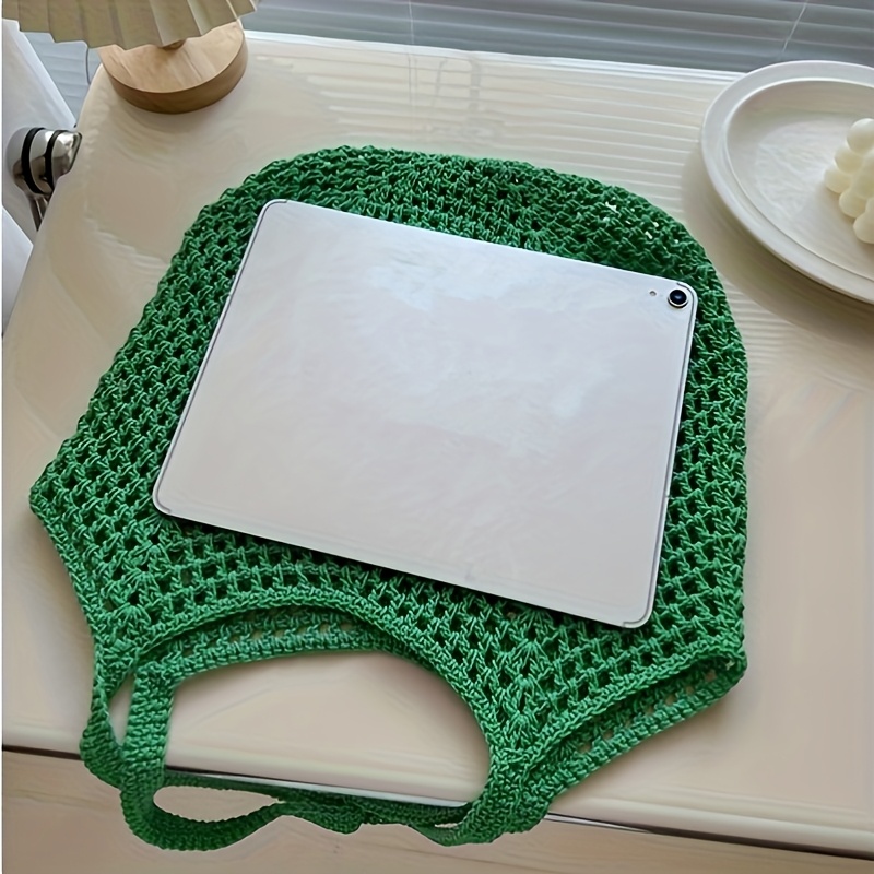 Crochet Mesh Tote Bag Hollow W - Crochet Market Bag บทวิจารณ์และราคา
