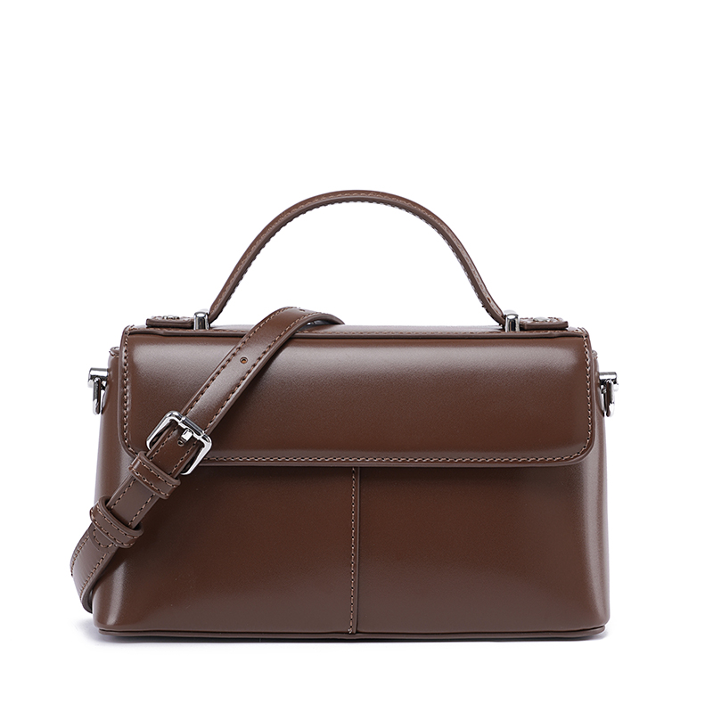 Women Brown Leather Top Handle - Top Handle Structured บทวิจารณ์และราคา