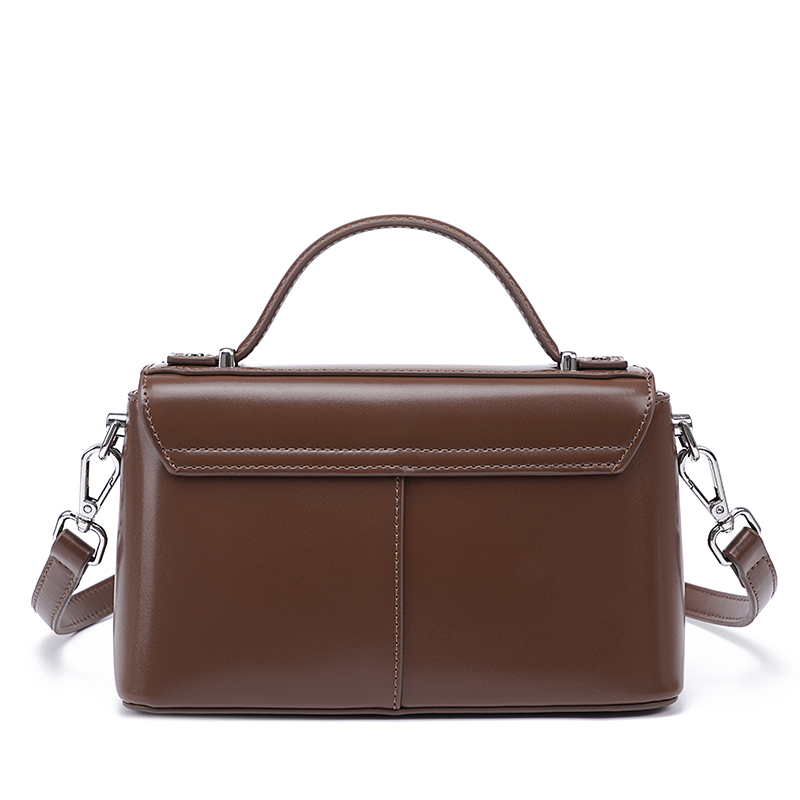 Women Brown Leather Top Handle - Top Handle Structured บทวิจารณ์และราคา
