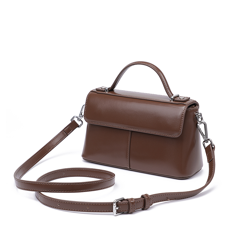 Women Brown Leather Top Handle - Top Handle Structured บทวิจารณ์และราคา