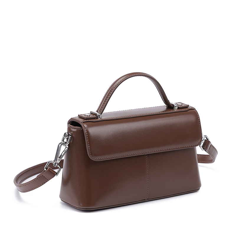 Women Brown Leather Top Handle - Top Handle Structured บทวิจารณ์และราคา