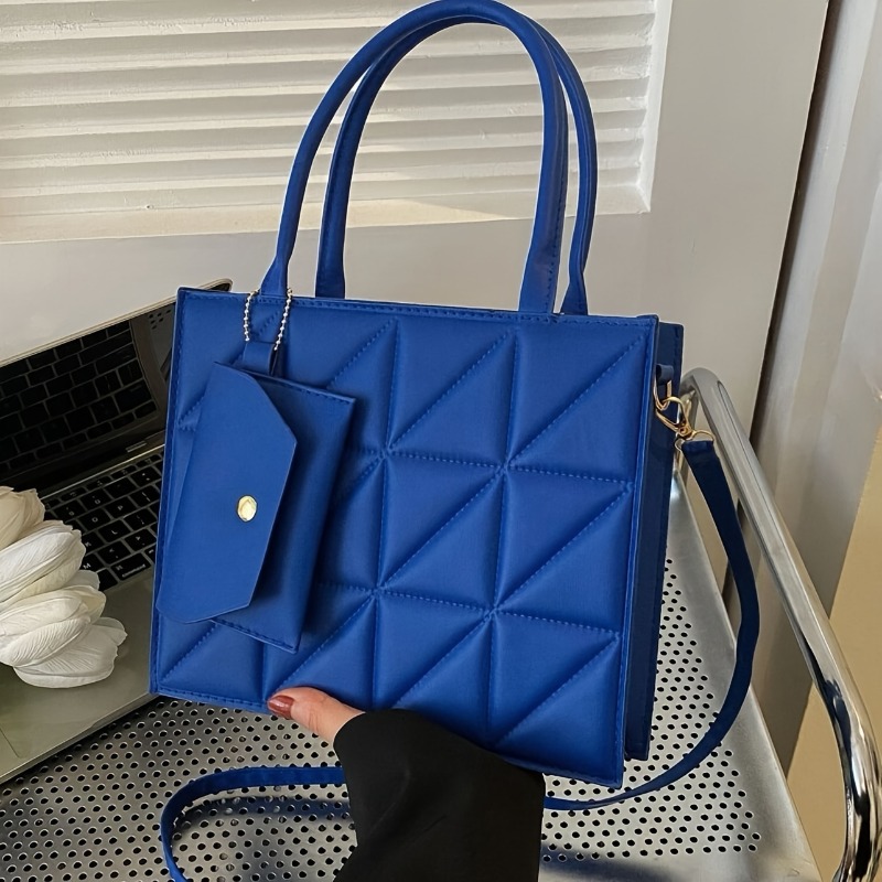 Stylish Quilted Tote Bag, Stru - Top Handle Structured บทวิจารณ์และราคา