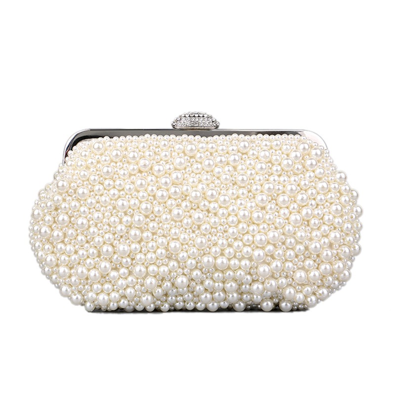 Elegant Pearl-Encrusted Banque - Women'S Evening Bags บทวิจารณ์และราคา