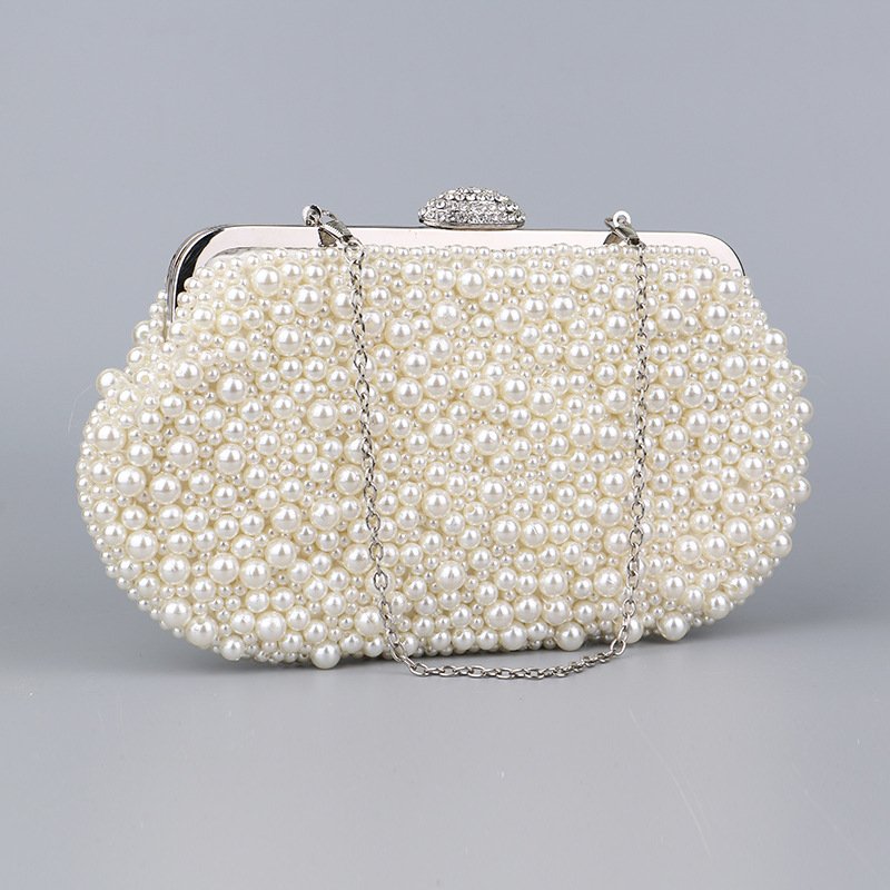 Elegant Pearl-Encrusted Banque - Women'S Evening Bags บทวิจารณ์และราคา