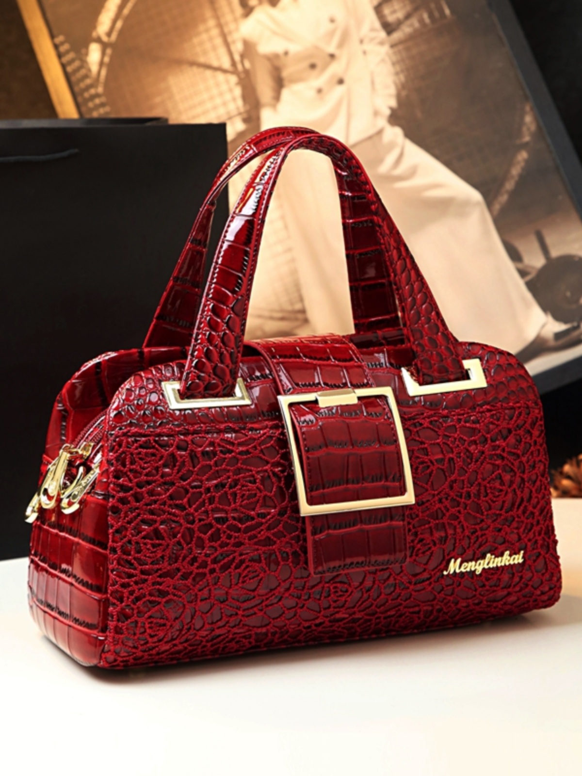 Large Capaci Leather Handbag F - Women Bags Mk บทวิจารณ์และราคา