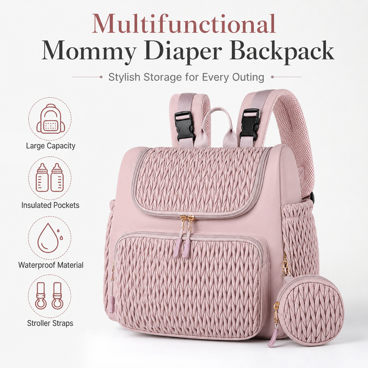 Multifunctional Mommy Diaper B - Women Bags Pk บทวิจารณ์และราคา