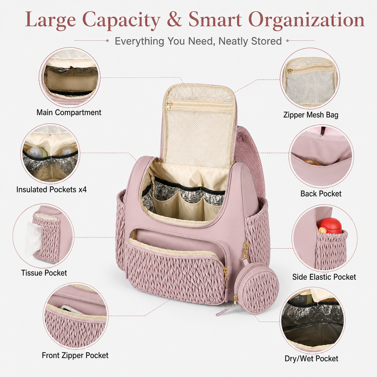Multifunctional Mommy Diaper B - Women Bags Pk บทวิจารณ์และราคา