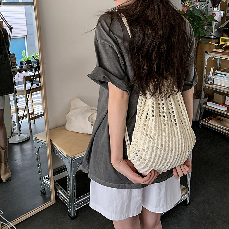 Fashion Women Hollow Woven Sho - Crochet Market Bag บทวิจารณ์และราคา