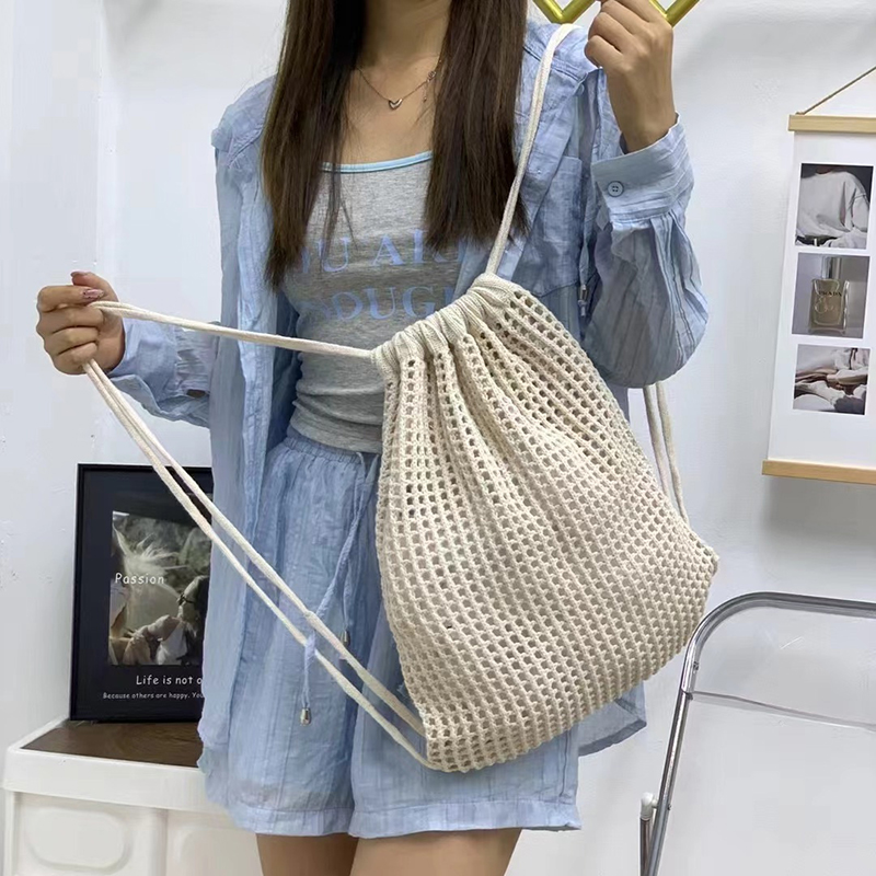 Fashion Women Hollow Woven Sho - Crochet Market Bag บทวิจารณ์และราคา