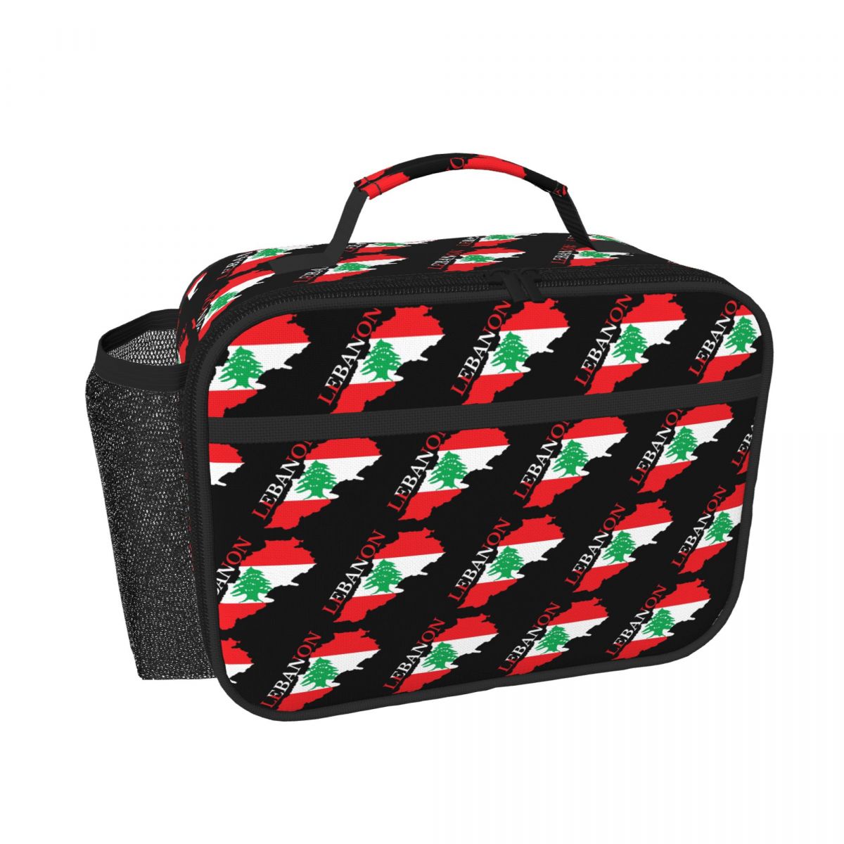 Lebanon Flag Map Insulated Lun - Women Bags Lebanon บทวิจารณ์และราคา