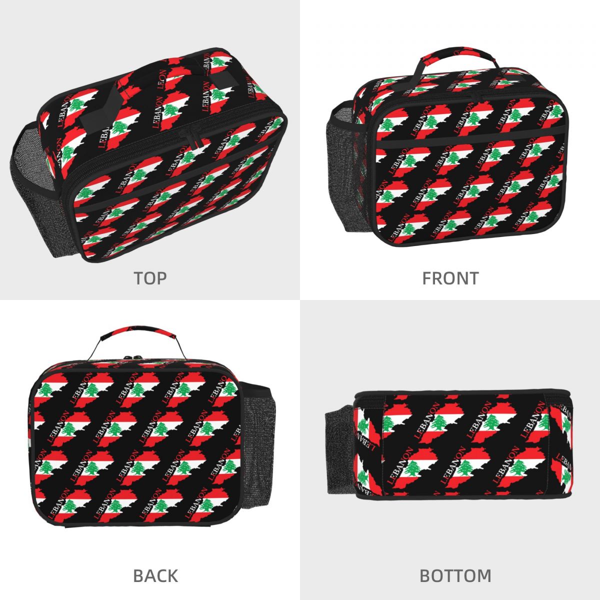 Lebanon Flag Map Insulated Lun - Women Bags Lebanon บทวิจารณ์และราคา