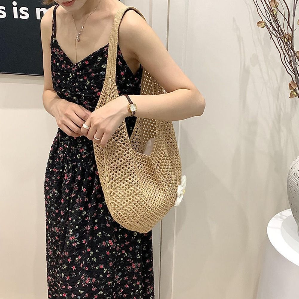 Handmade Crochet Underarm Bag  - Crochet Market Bag บทวิจารณ์และราคา