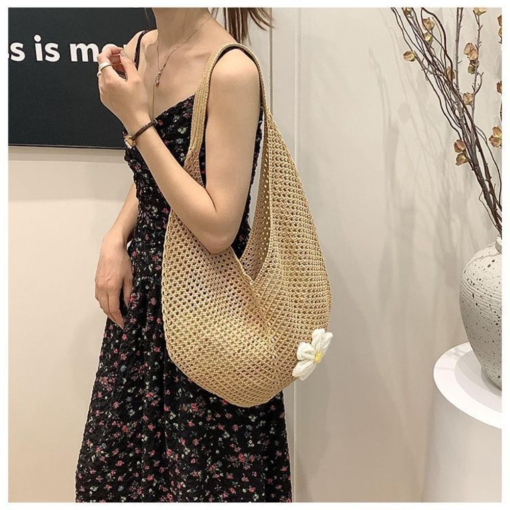 Handmade Crochet Underarm Bag  - Crochet Market Bag บทวิจารณ์และราคา