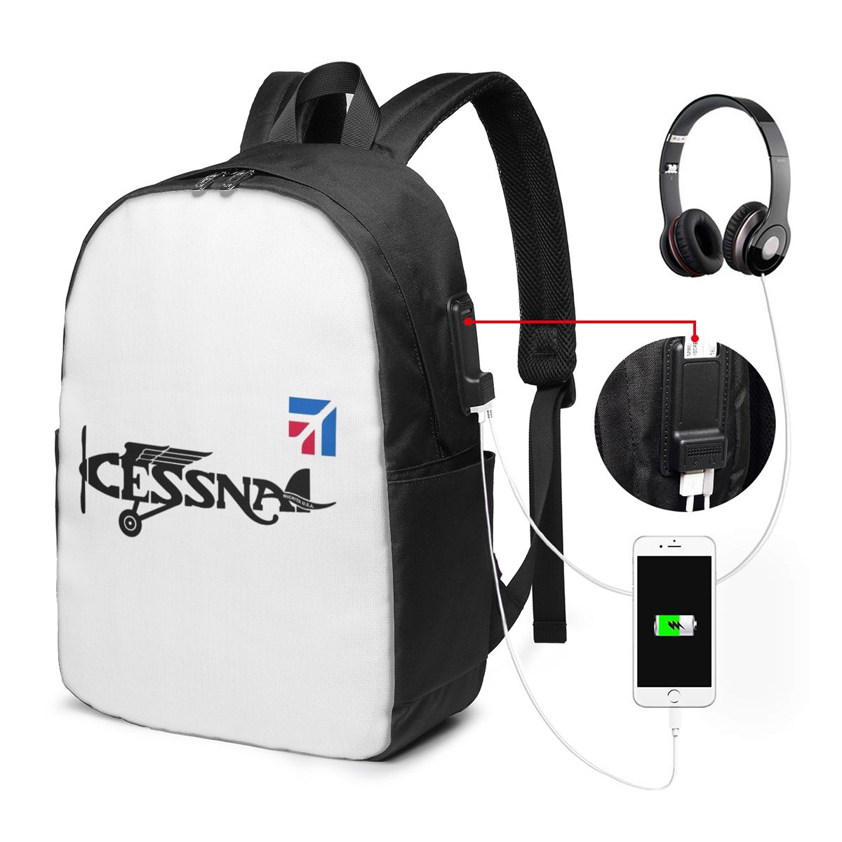 Cessna Logo Backpack Travel No - Women Bags For Women บทวิจารณ์และราคา