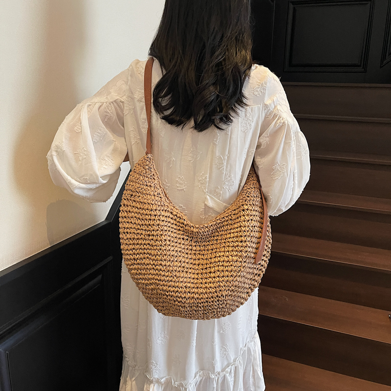 LEFTSIDE Big Woven Straw Shoul - Women'S Raffia Bags บทวิจารณ์และราคา