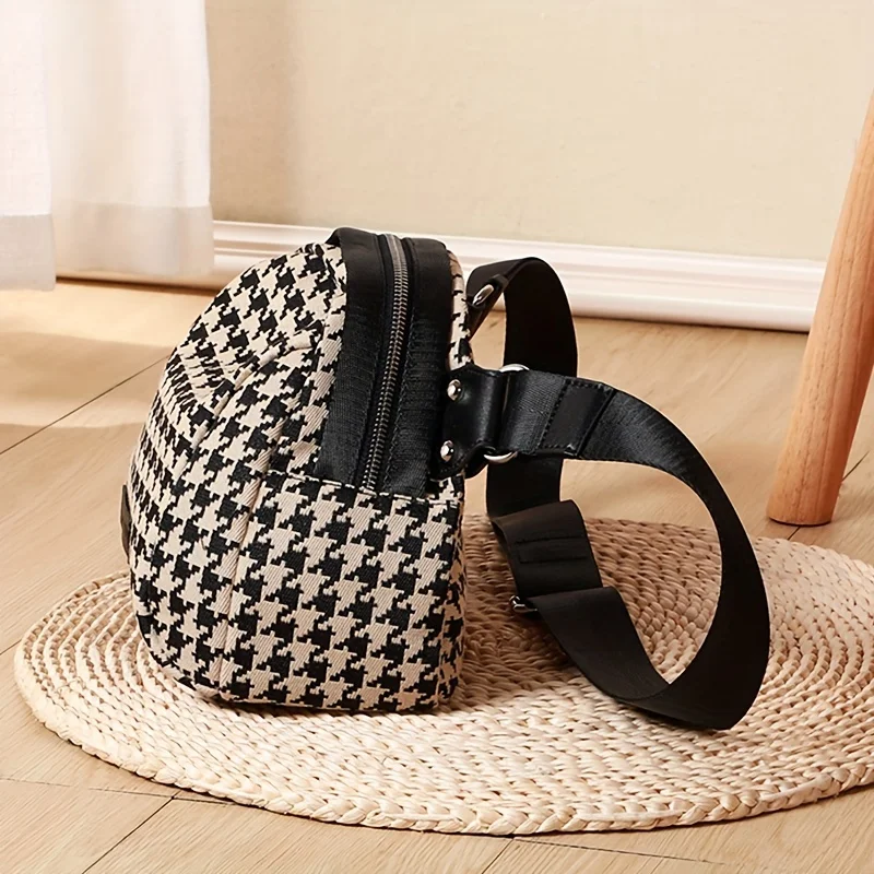 Versatile Houndstooth Canvas B - Women Bags Zip บทวิจารณ์และราคา