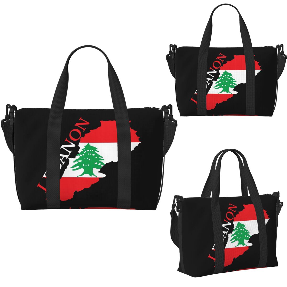 Custom Lebanon Flag Map Beach  - Women Bags Lebanon บทวิจารณ์และราคา