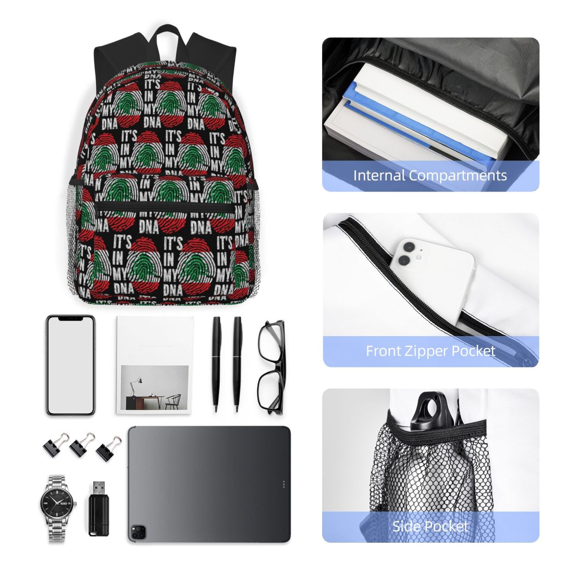 Lebanese Flag Lebanon Heritage - Women Bags Lebanon บทวิจารณ์และราคา