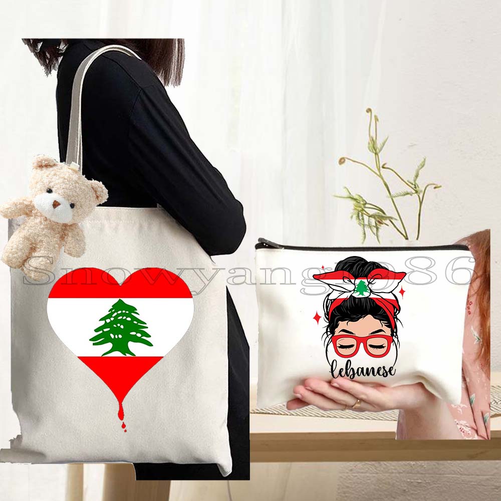 3PCS Love Beirut Lebanese Leba - Women Bags Lebanon บทวิจารณ์และราคา