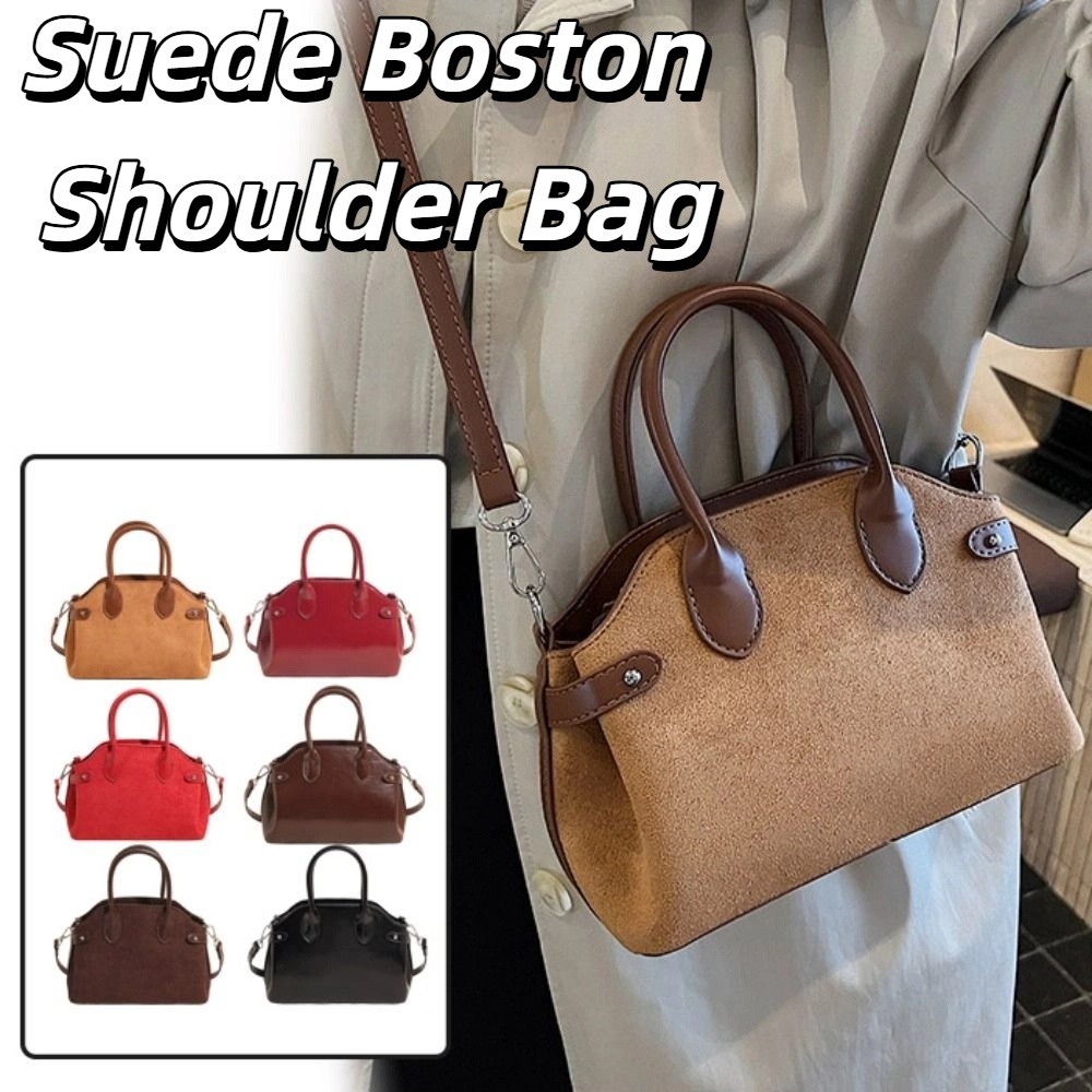Shoulder Bag Suede Boston Shou - Hobo Bag Slouchy บทวิจารณ์และราคา