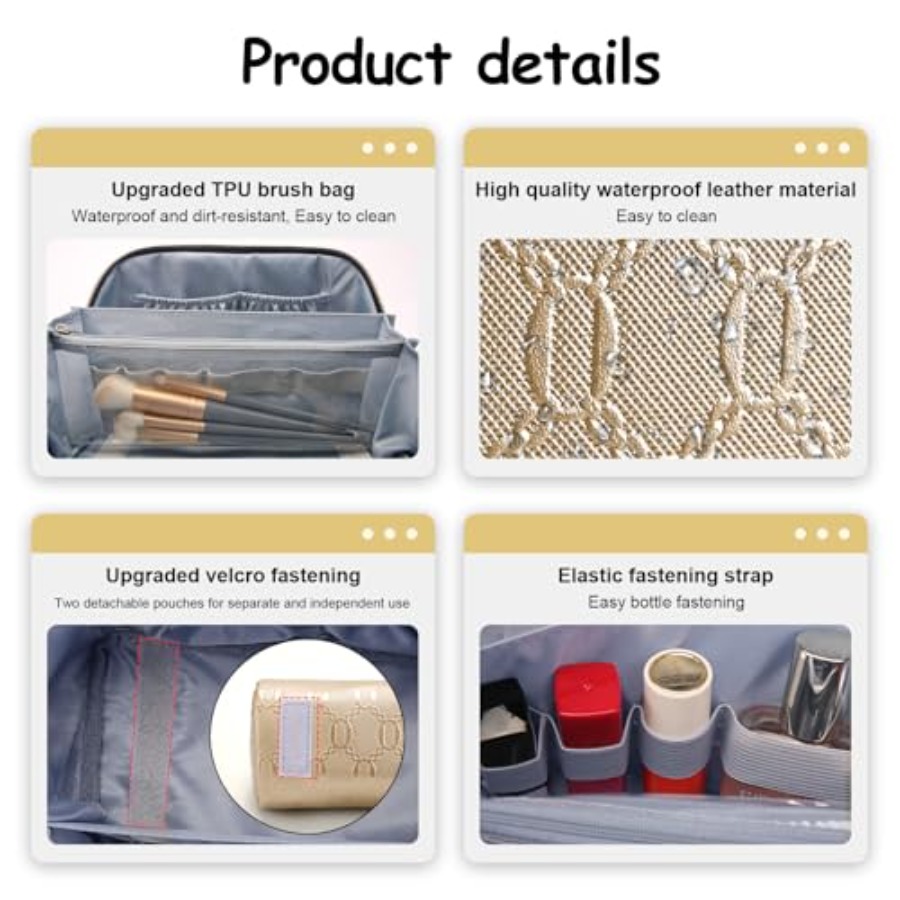 Travel Makeup Bag for Women: C - Women Bags For Women บทวิจารณ์และราคา