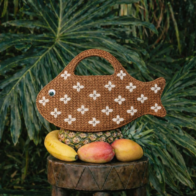 Embroidered Fish Raffia Straw  - Women'S Raffia Bags บทวิจารณ์และราคา