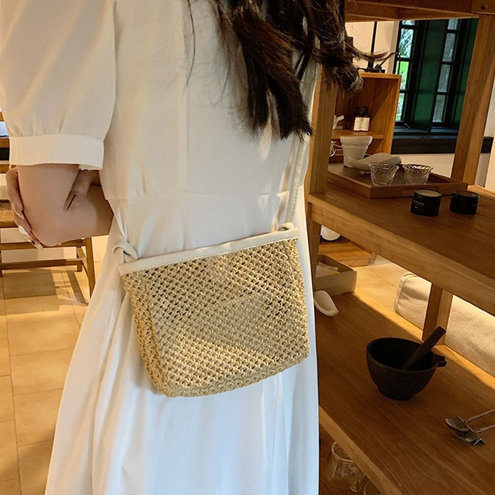 Casual Pu Leather Raffia Bag B - Women'S Raffia Bags บทวิจารณ์และราคา