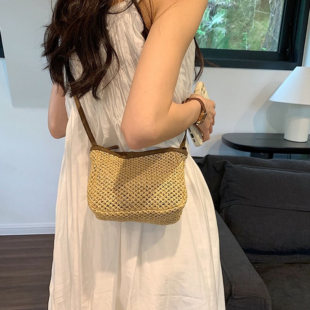 Casual Pu Leather Raffia Bag B - Women'S Raffia Bags บทวิจารณ์และราคา