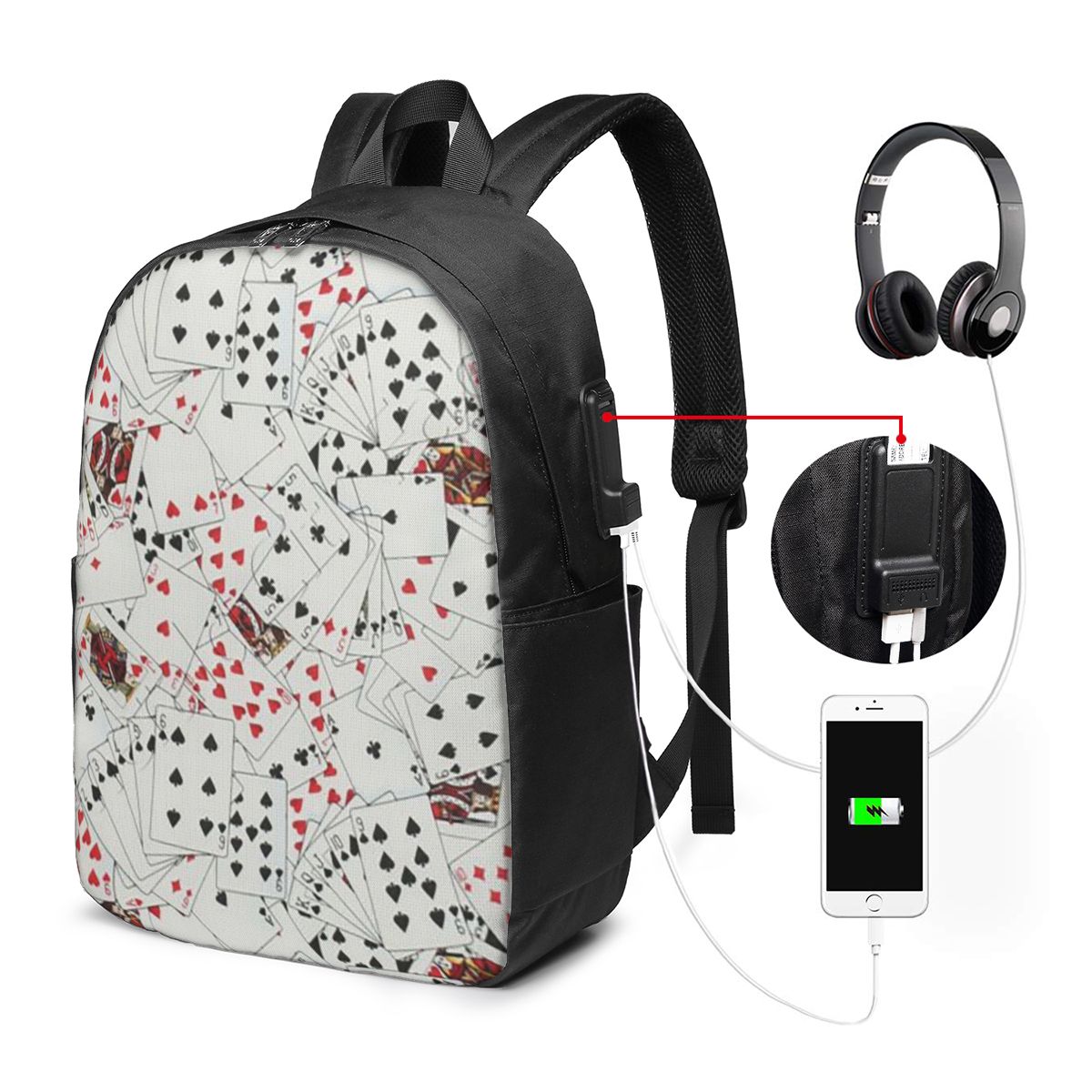 Playing Cards Poker Print Back - Women Bags For Women บทวิจารณ์และราคา