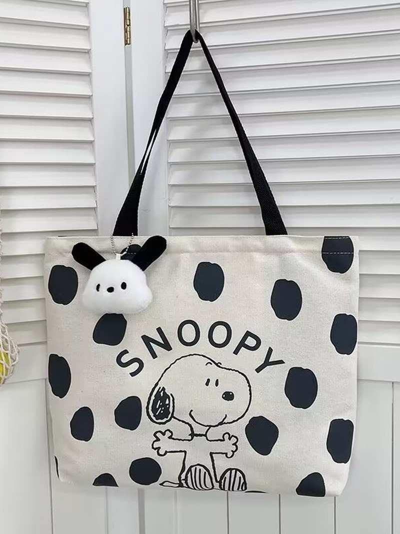 Cartoon Snoopy Canvas Shoulder - Shopper Tote Canvas บทวิจารณ์และราคา