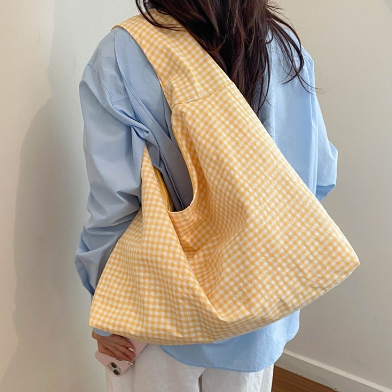 Custom Logo Pastel Gingham Slo - Hobo Bag Slouchy บทวิจารณ์และราคา
