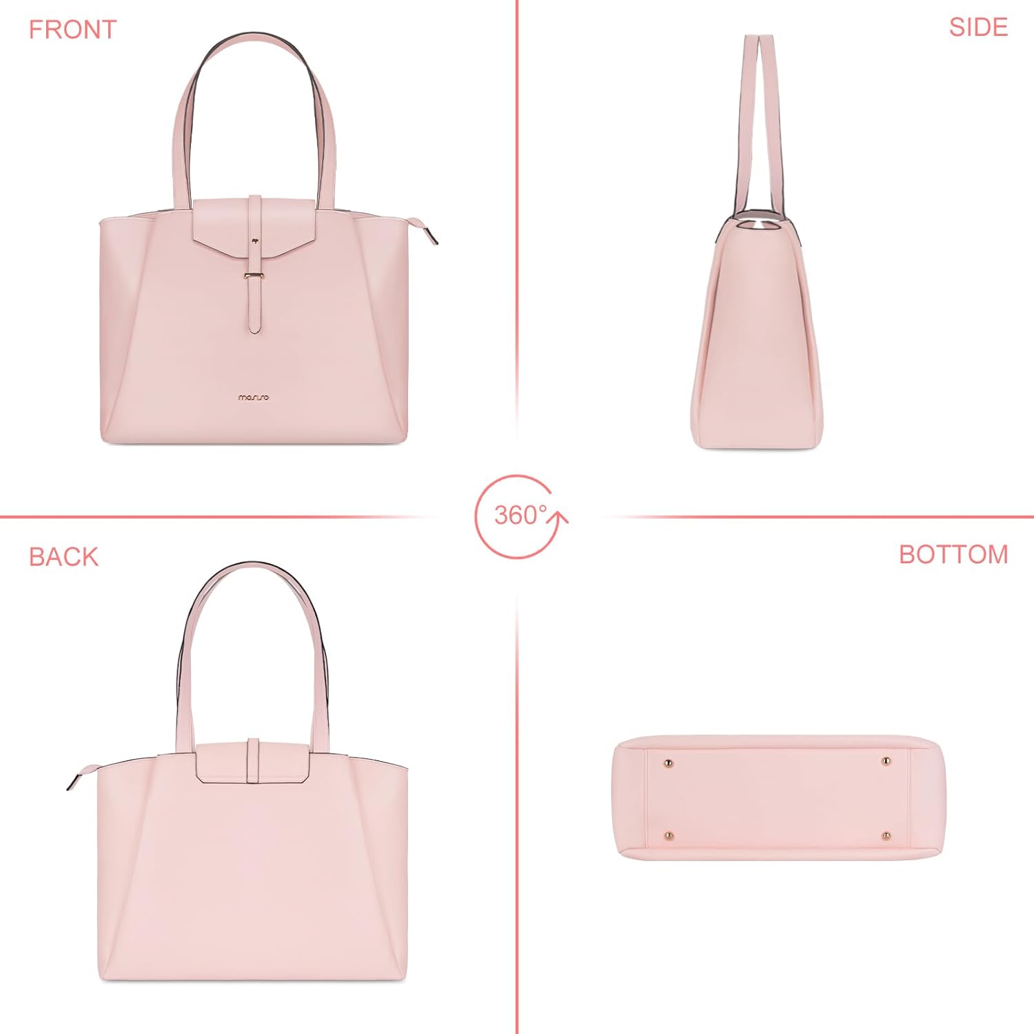 Laptop Tote Bag PU Leather Wom - Women Bags Pk บทวิจารณ์และราคา
