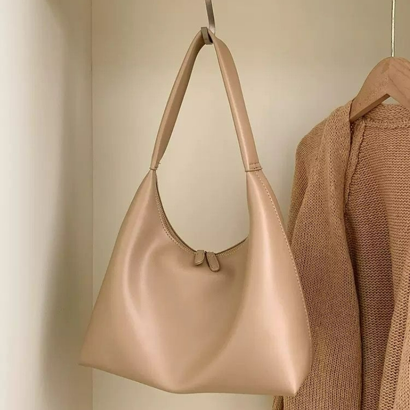 New Double-zip Leather Handbag - Women Bags Zip บทวิจารณ์และราคา