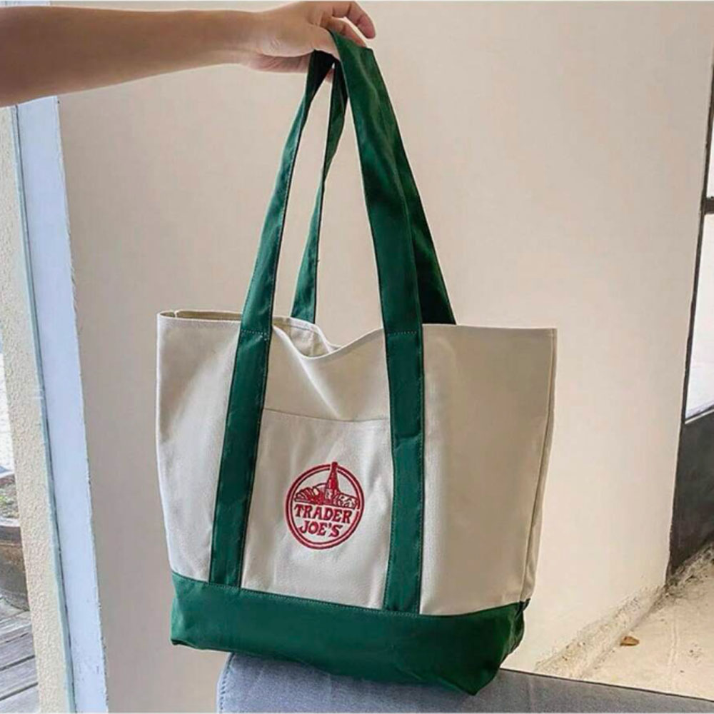 1PCS-Trader Joe Large Tote Sho - Shopper Tote Canvas บทวิจารณ์และราคา