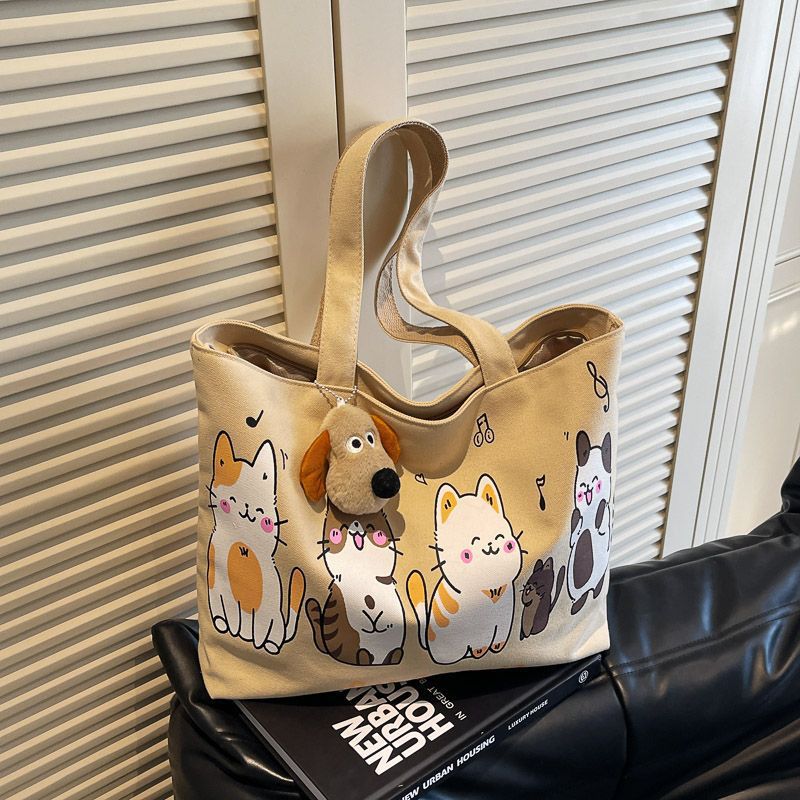 Korean Large-Capacity Canvas T - Shopper Tote Canvas บทวิจารณ์และราคา
