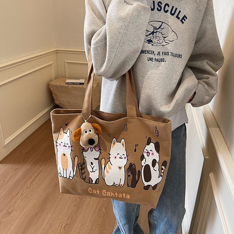 Korean Large-Capacity Canvas T - Shopper Tote Canvas บทวิจารณ์และราคา