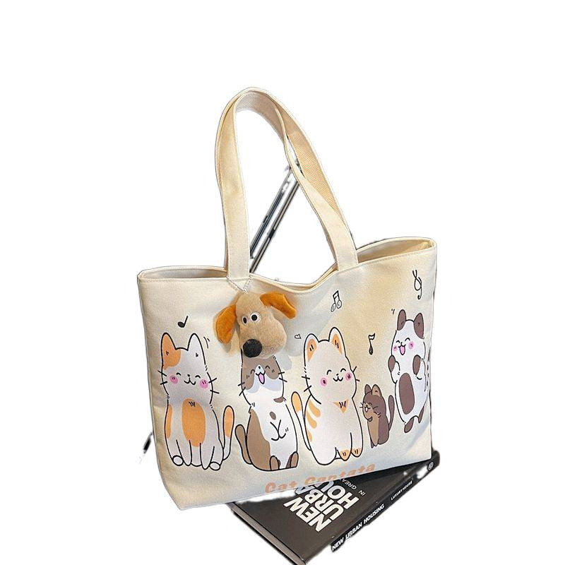 Korean Large-Capacity Canvas T - Shopper Tote Canvas บทวิจารณ์และราคา