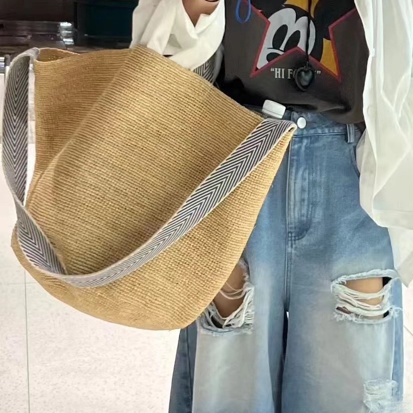 Summer Raffia Straw Bag Large  - Women'S Raffia Bags บทวิจารณ์และราคา