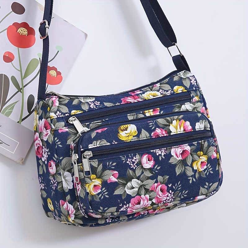 Stylish Floral Crossbody Bag,  - Women Bags Zip บทวิจารณ์และราคา