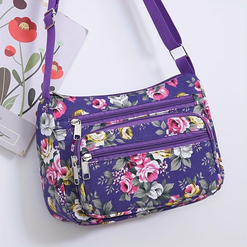 Stylish Floral Crossbody Bag,  - Women Bags Zip บทวิจารณ์และราคา