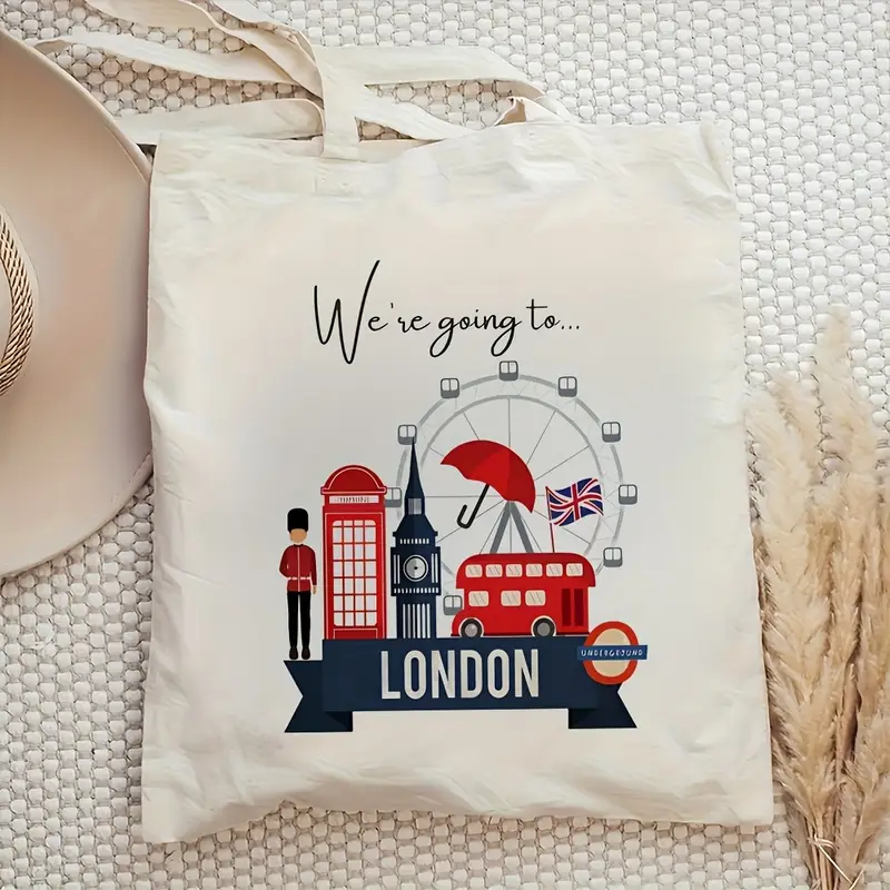 London Landmark Bus Phone Boot - Shopper Tote Canvas บทวิจารณ์และราคา