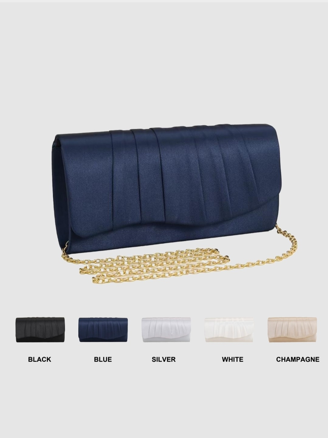 Ladies Dinner Bag Pleated Soli - Women'S Evening Bags บทวิจารณ์และราคา